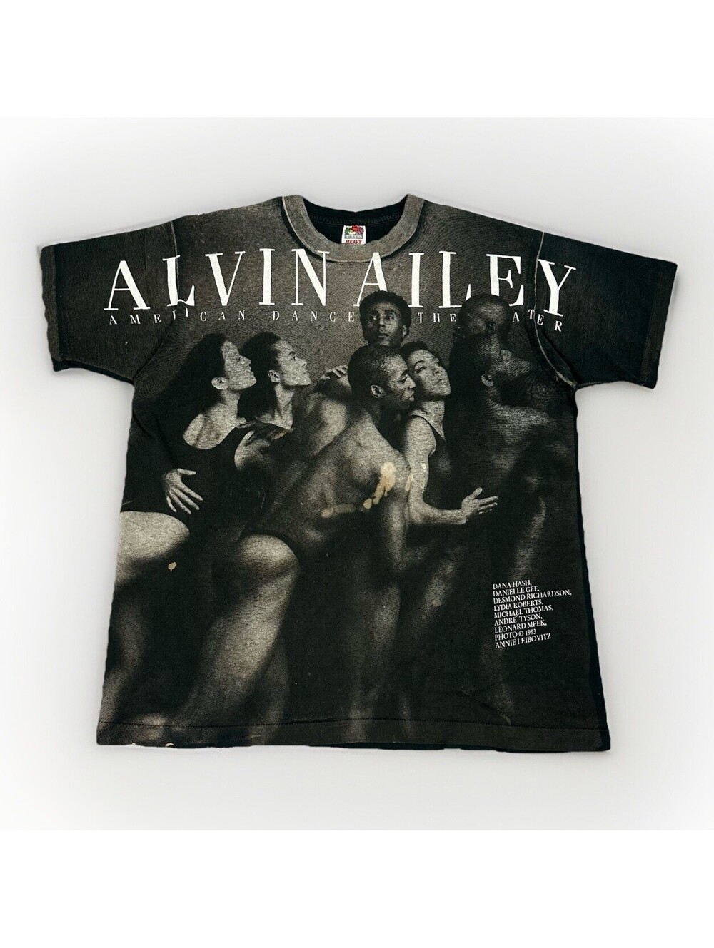 Vintage Alvin Ailey Dance Theater Graphic T-Shirt AOP Mens XL 1993 Black RARE